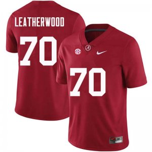 NCAA Men's Alabama Crimson Tide #70 Alex Leatherwood Stitched College Nike Authentic Crimson Football Jersey XH17Q14YW